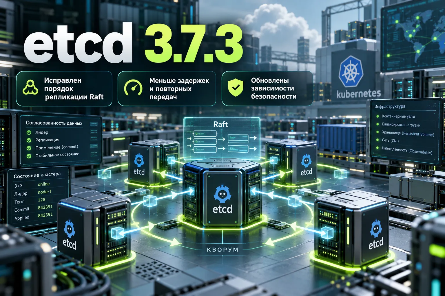 В etcd 3.7.3 — исправлен порядок репликации Raft