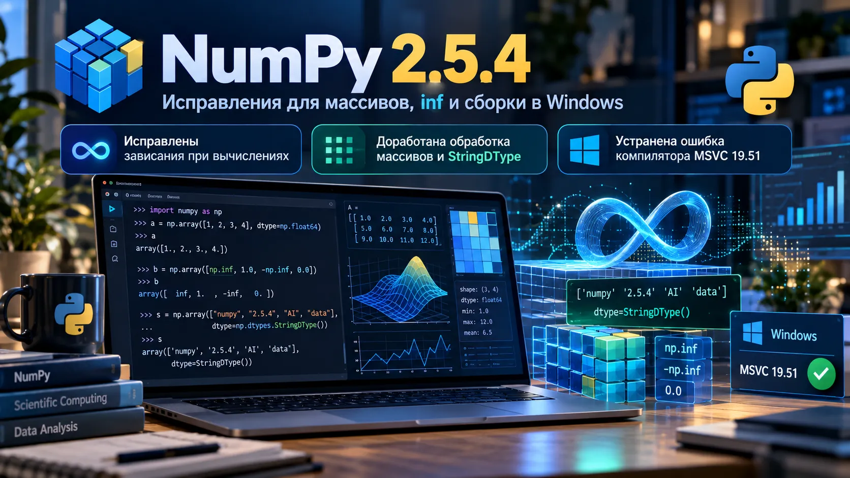 NumPy устраняет зависания при работе с матрицами