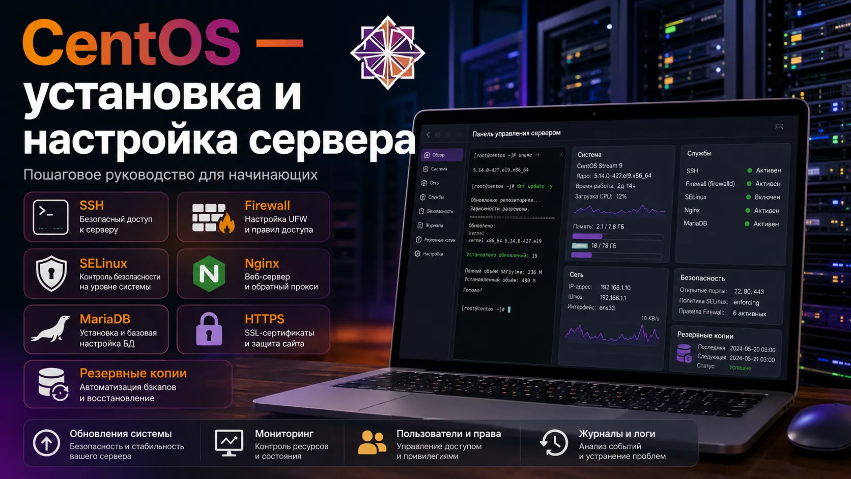 Установка и настройка сервера с нуля для начинающих