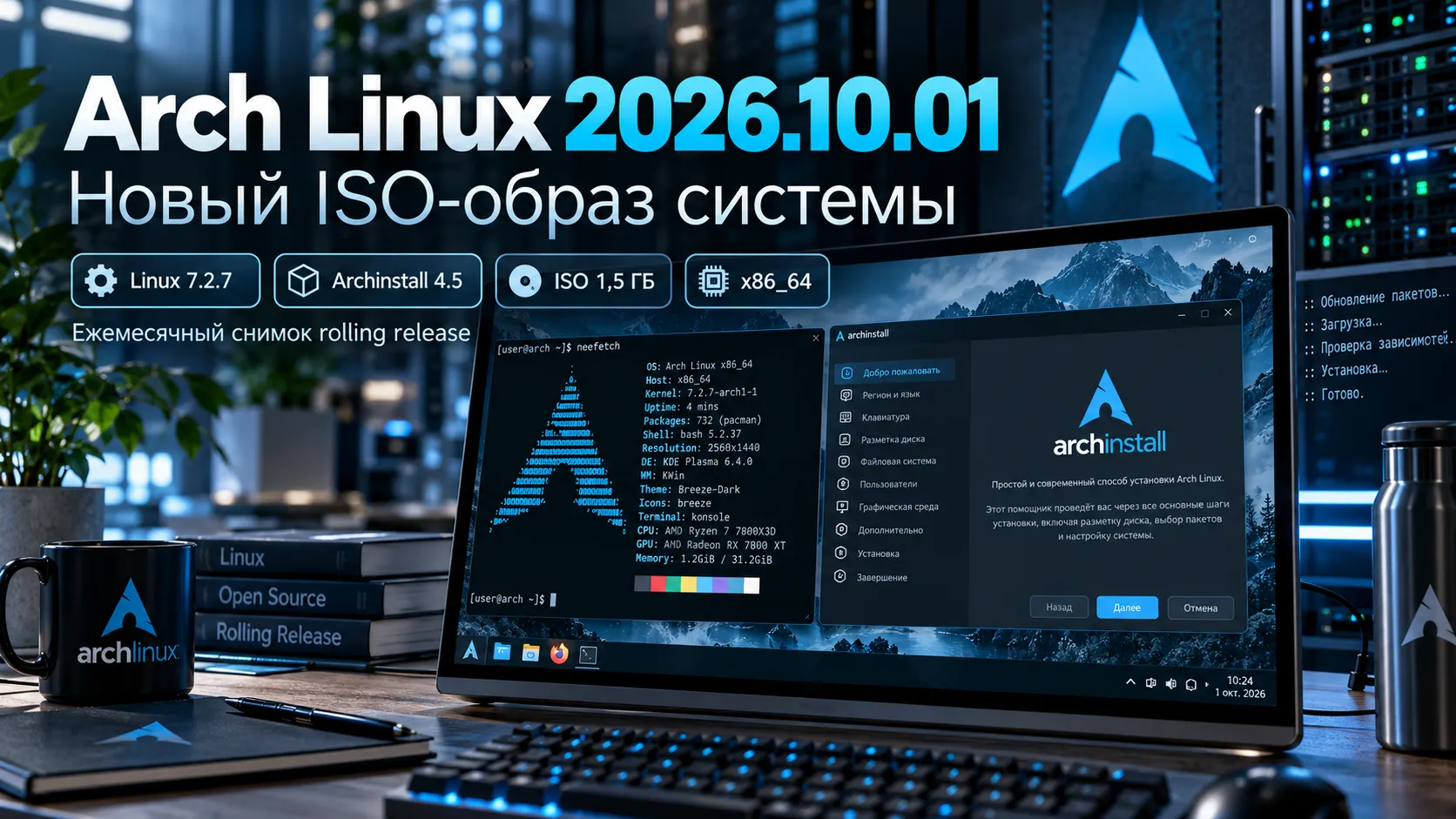 Октябрьский Arch Linux 2026.10.01