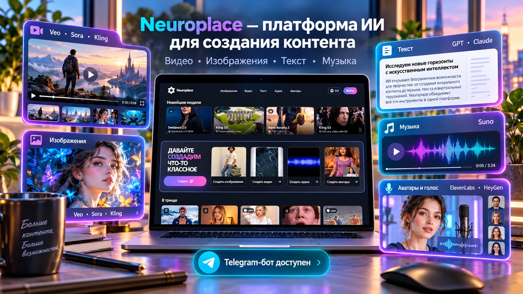 Нейросети для генерации видео, изображений, музыки и текста
