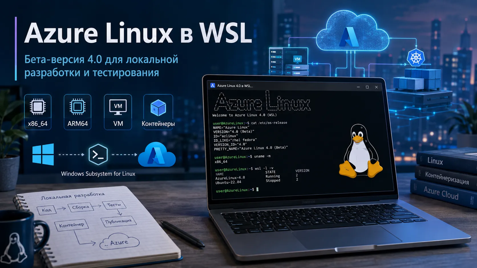 Azure Linux 4.0 пришла в WSL