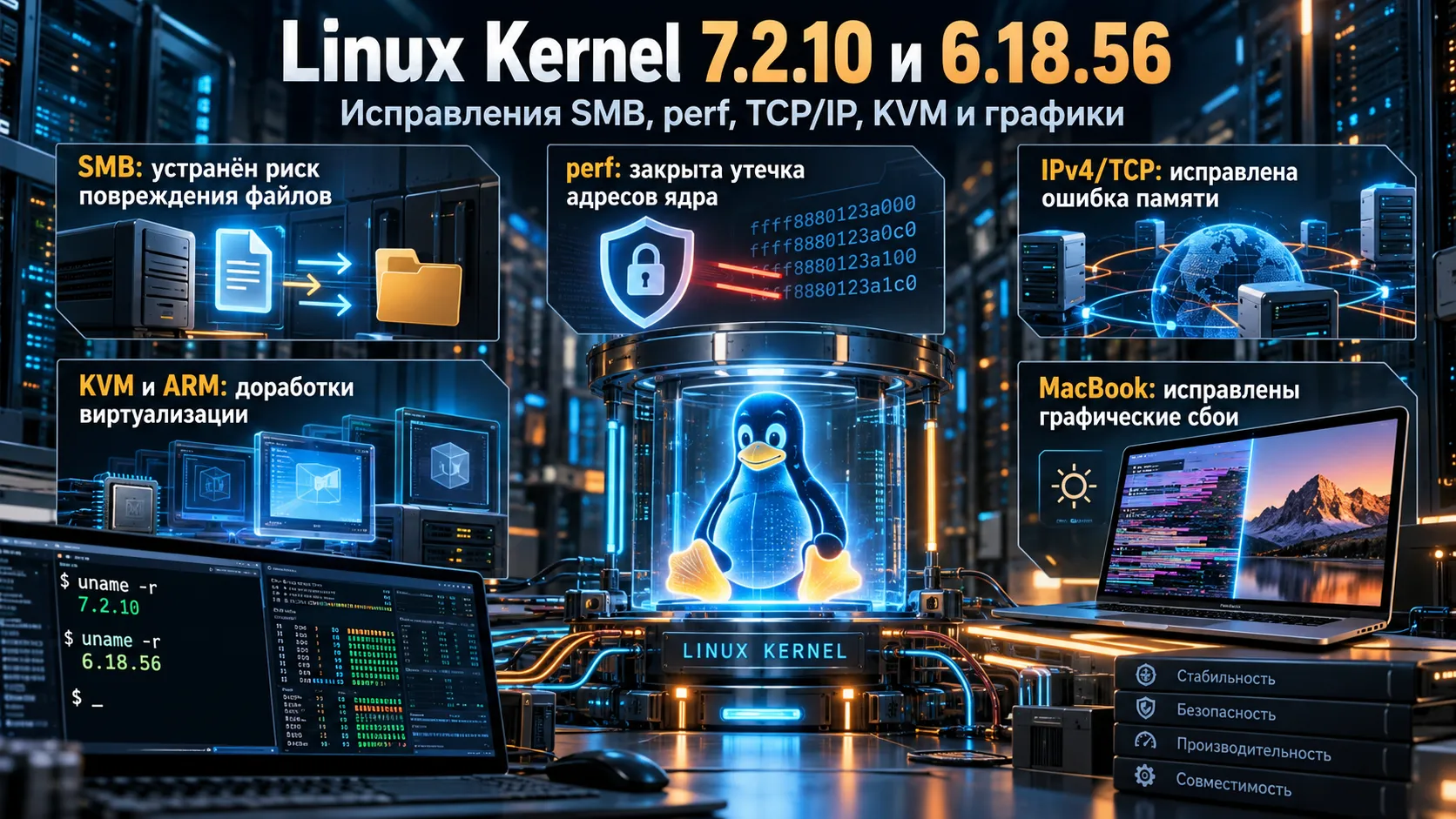 В Linux Kernel устранили риск повреждения файлов SMB