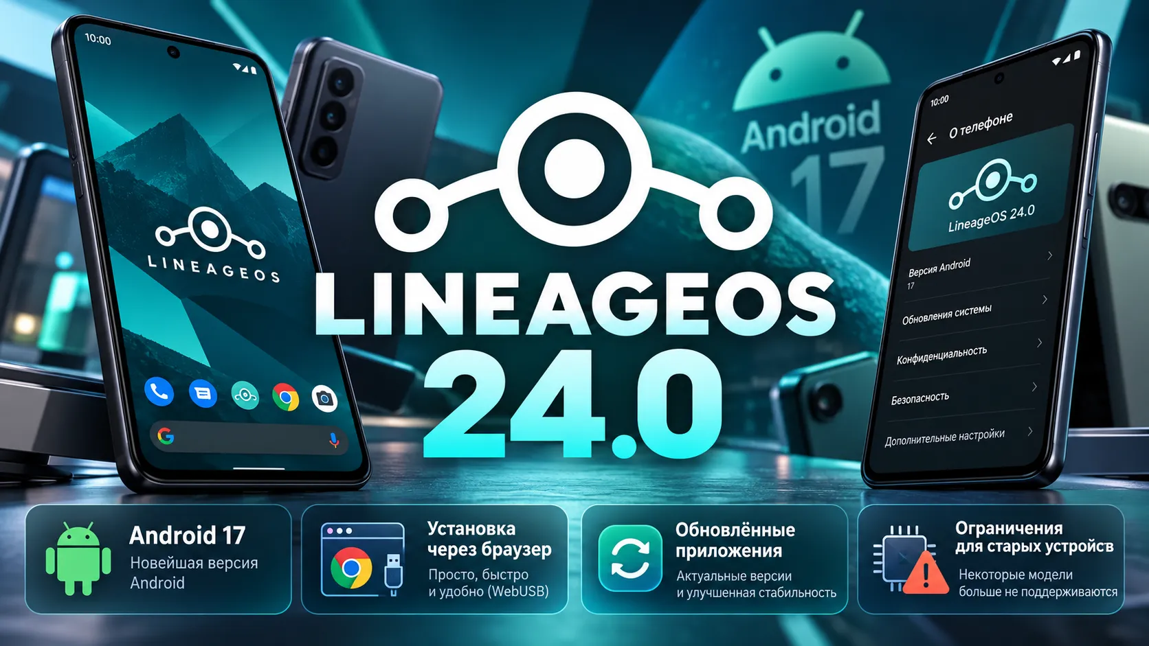 LineageOS 24.0 на Android 17