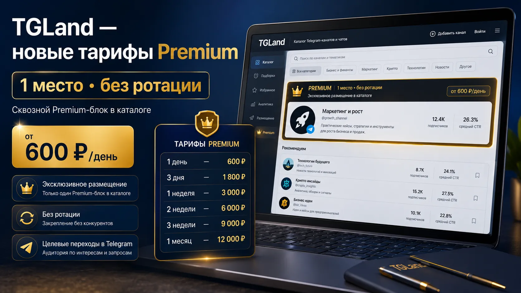 TGLand обновляет тарифы Premium