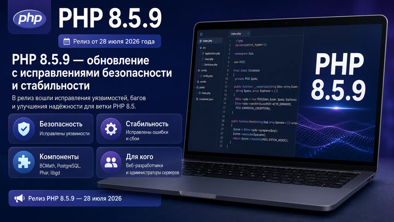 PHP 8.5.9 вышел с исправлениями уязвимостей