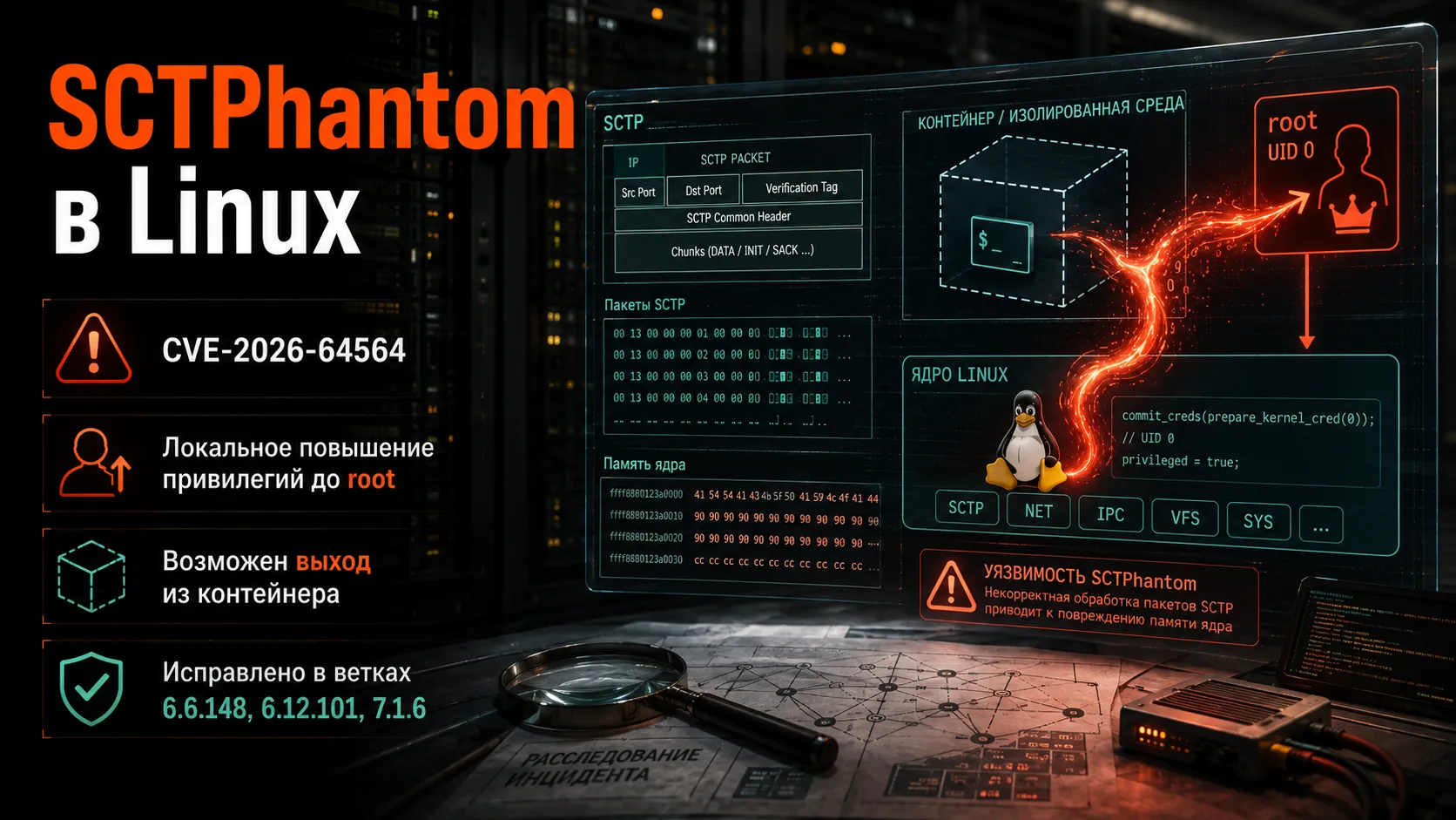 18-летняя SCTPhantom в Linux даёт root