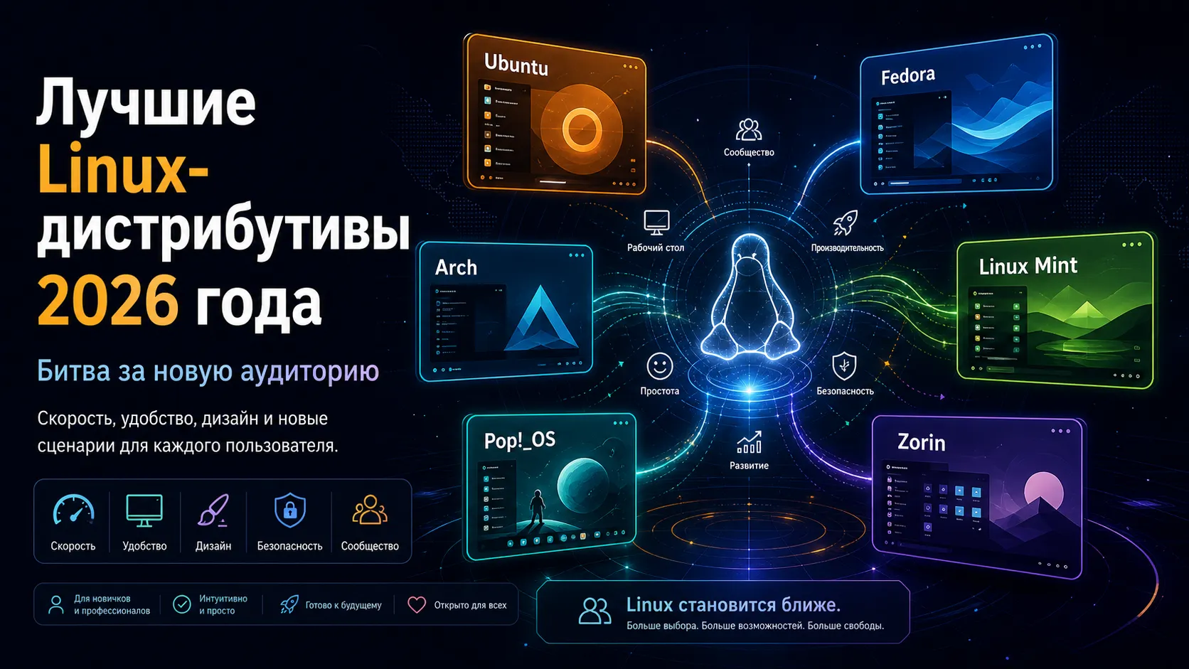 Лучшие Linux-дистрибутивы 2026 года