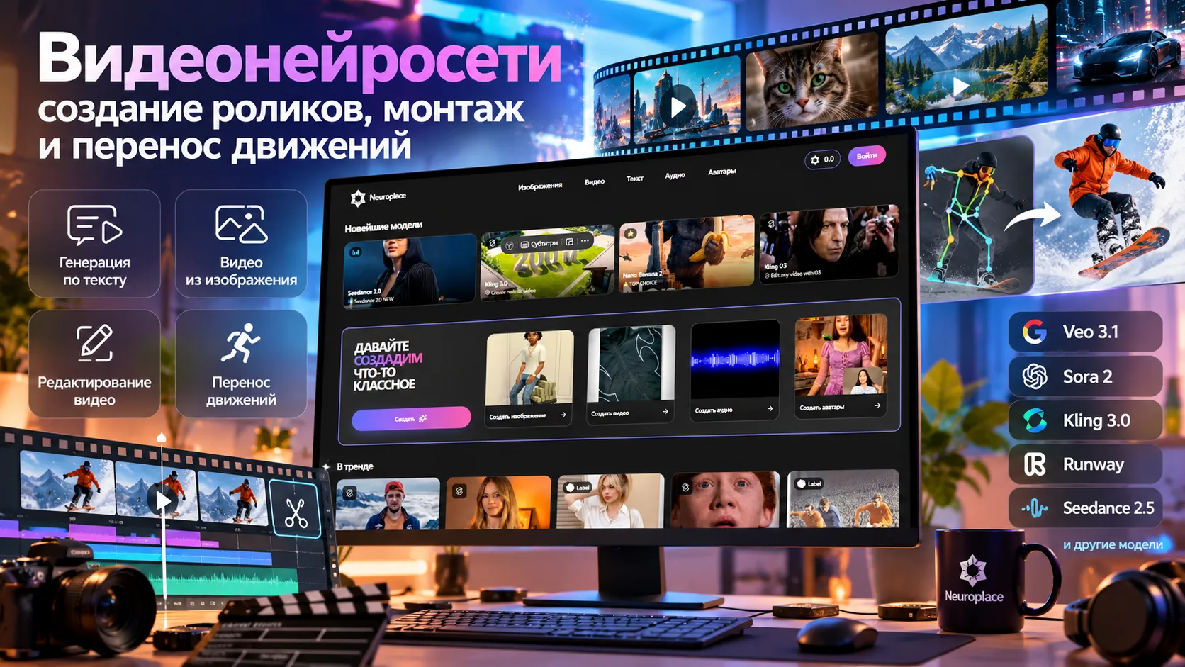 Видеонейросети — создание роликов