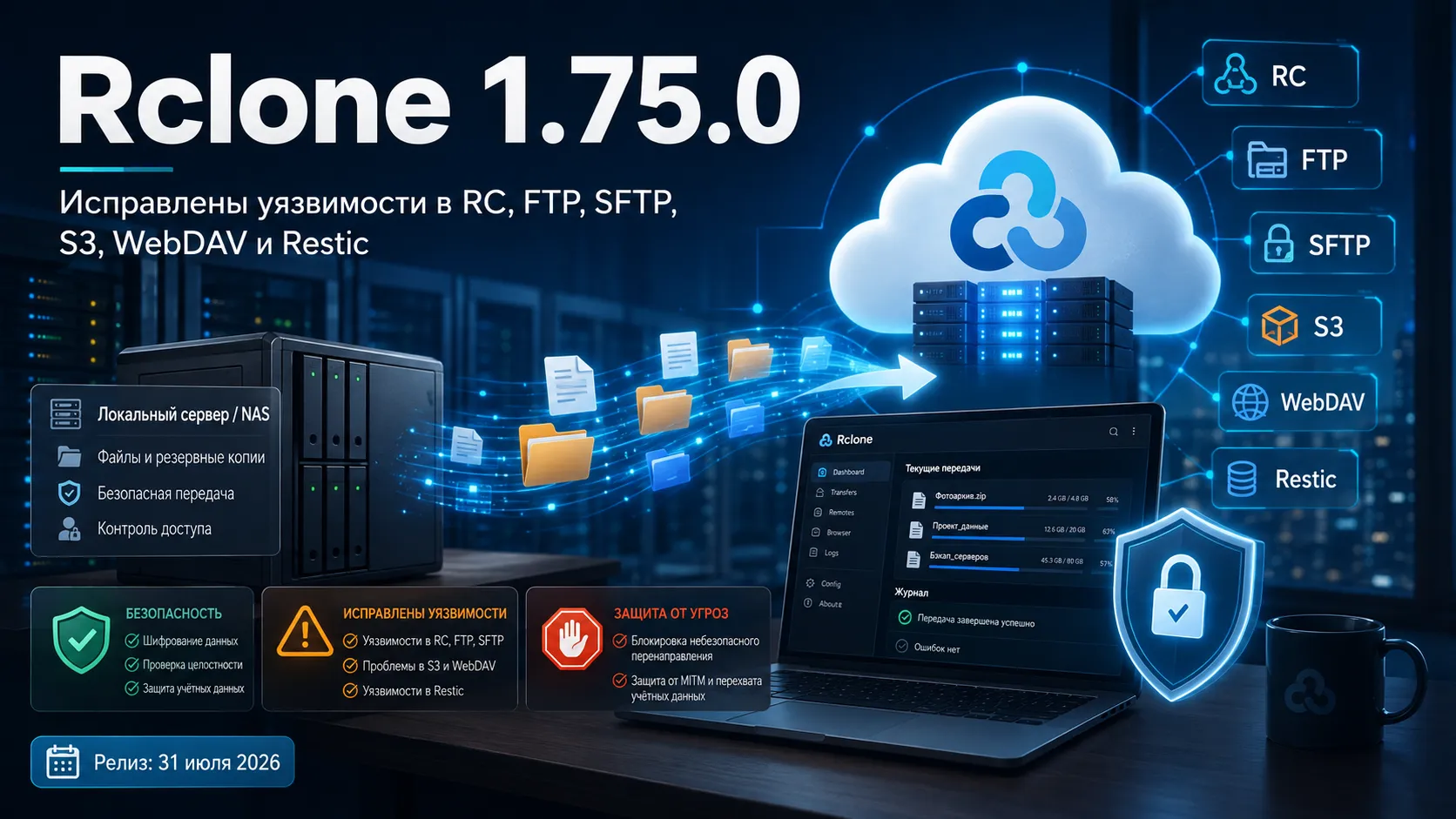 Rclone закрыл уязвимости