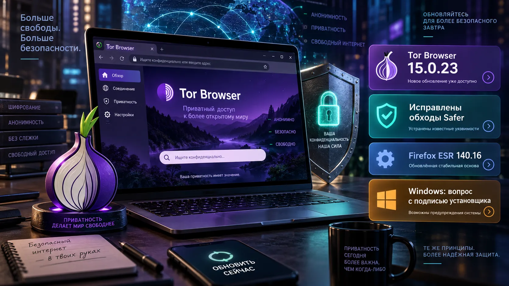 Tor Browser 15.0.23 устранил обходы защиты Safer