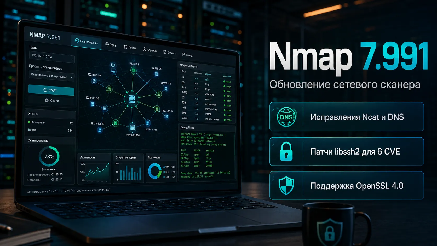 Nmap 7.991 закрывает сбои Ncat и DNS