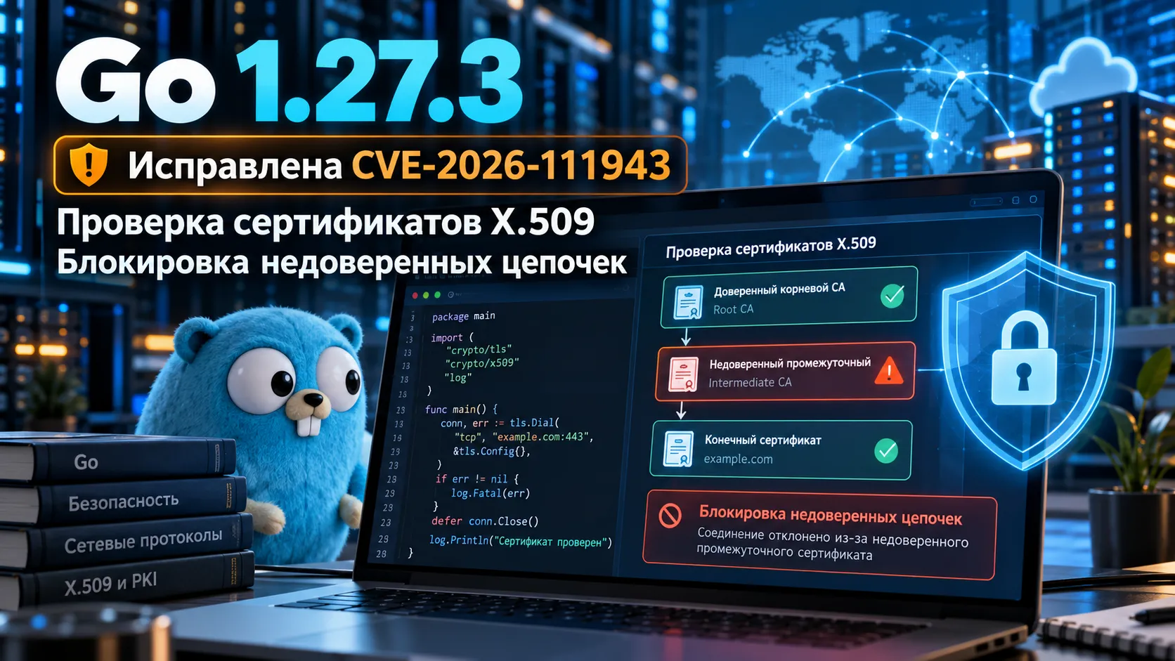 Go 1.27.3 блокирует недоверенные цепочки сертификатов