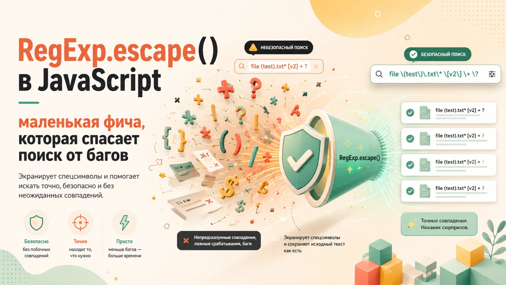 RegExp.escape() наконец решает старую боль JavaScript