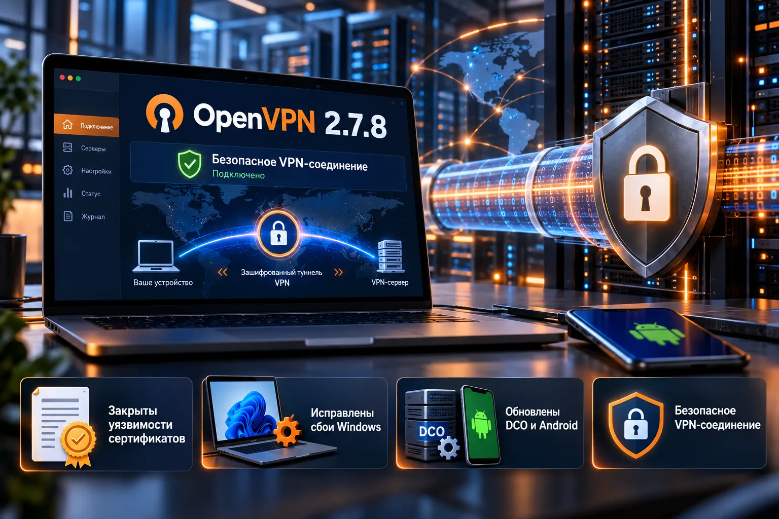 OpenVPN 2.7.8 закрывает подмену пользователей