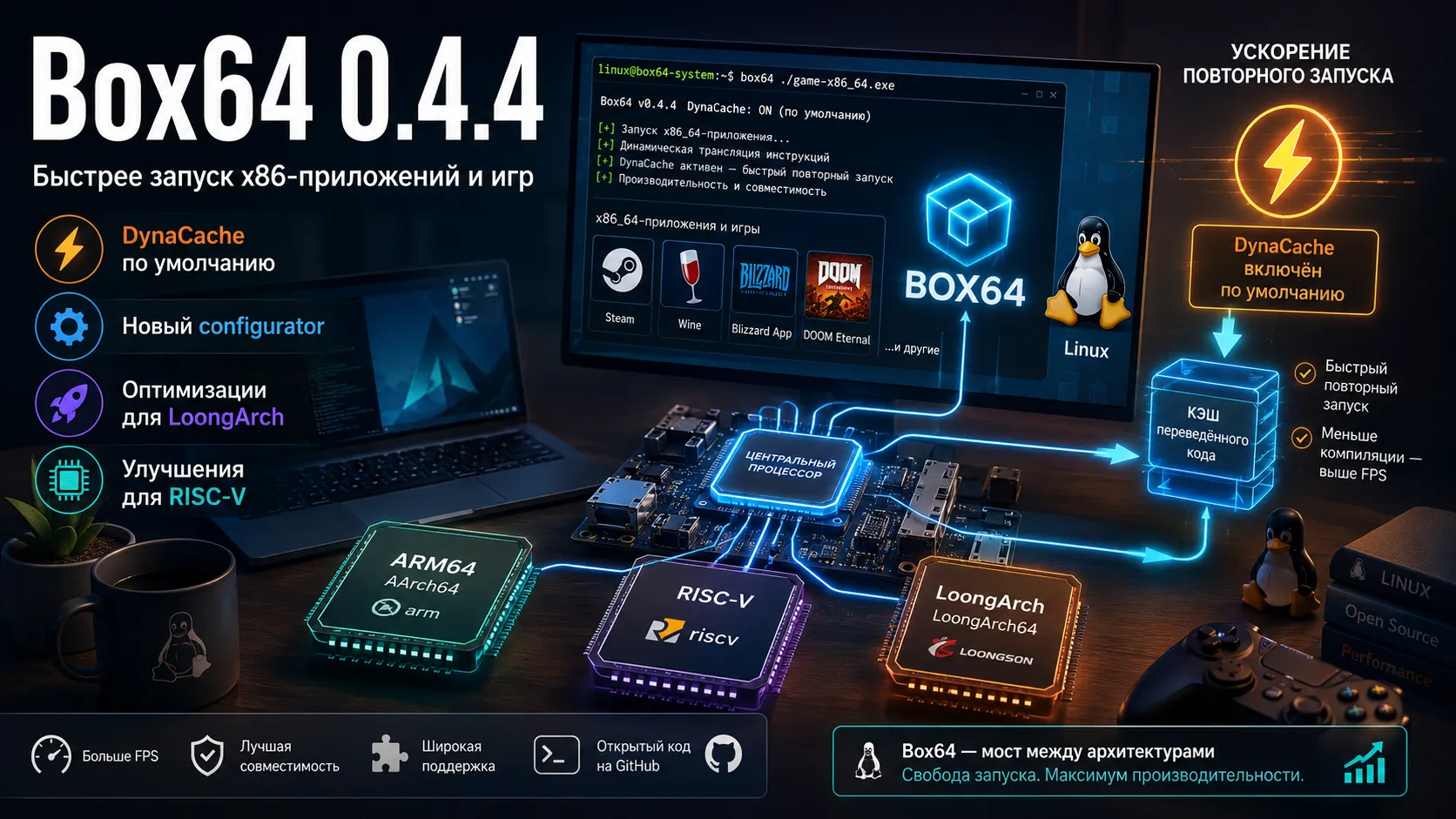 Box64 0.4.4 ускоряет запуск x86-игр на ARM