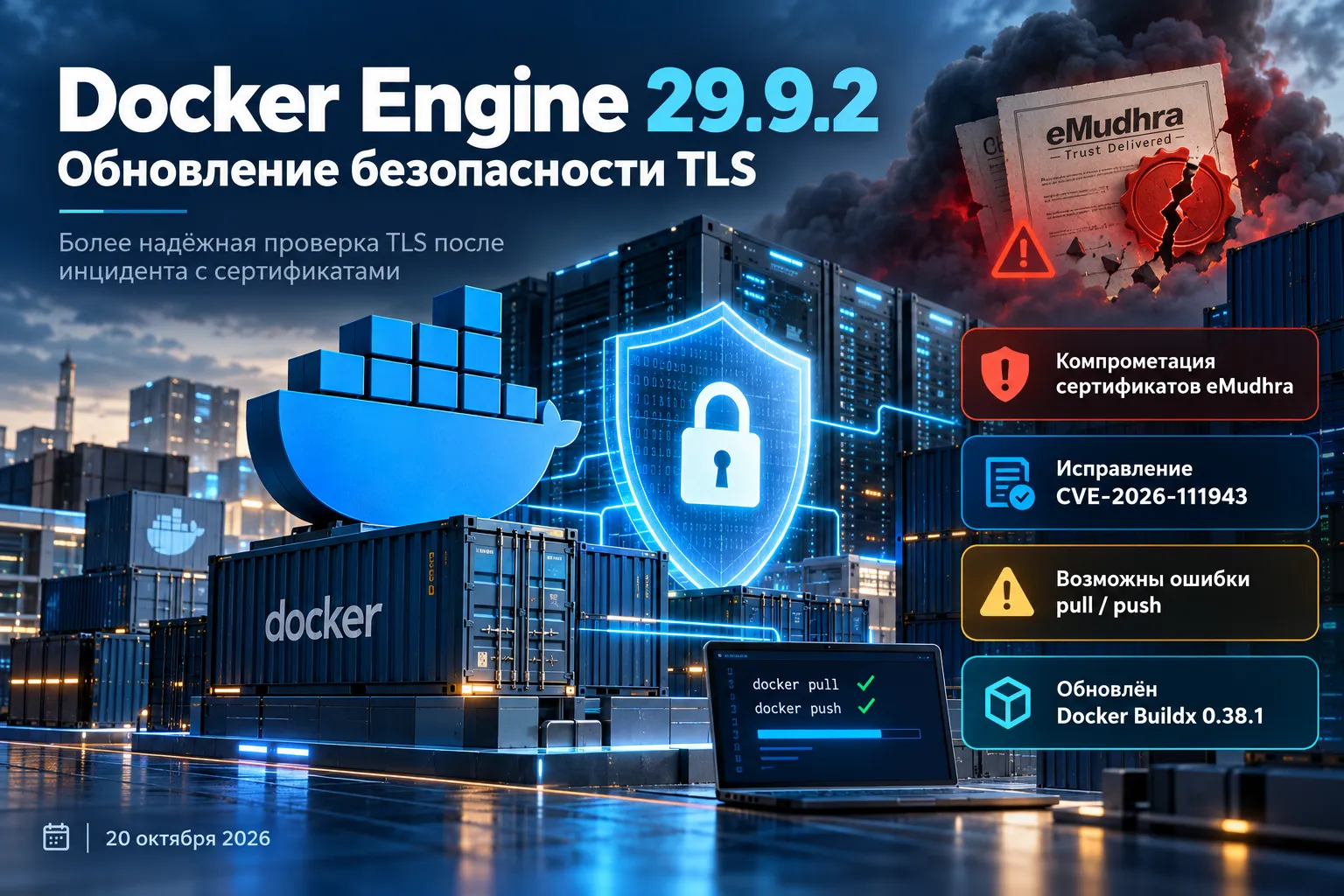 Docker Engine 29.9.2 усилил проверку TLS
