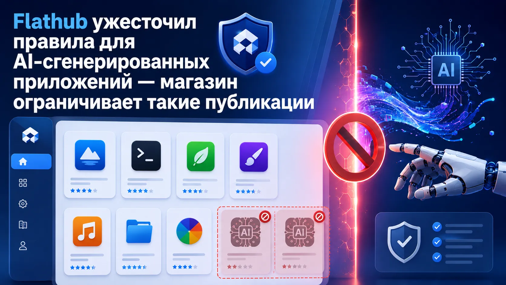 Flathub ужесточил правила для AI-сгенерированных приложений