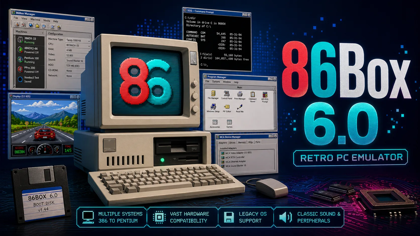 86Box выпустила стабильную версию 6.0