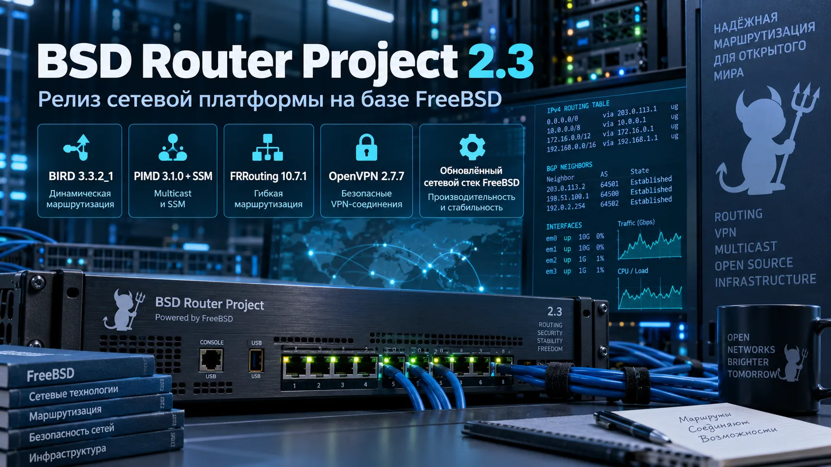 BSDRP 2.3 переводит маршрутизацию на BIRD 3