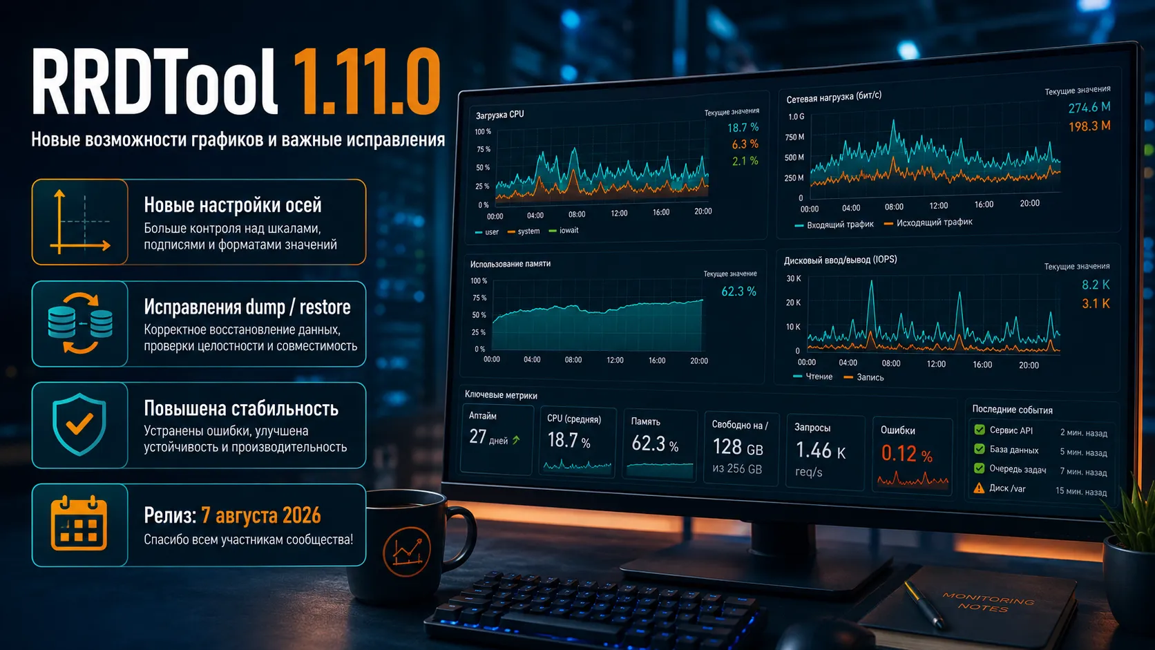 RRDtool 1.11.0 — гибкая настройка осей