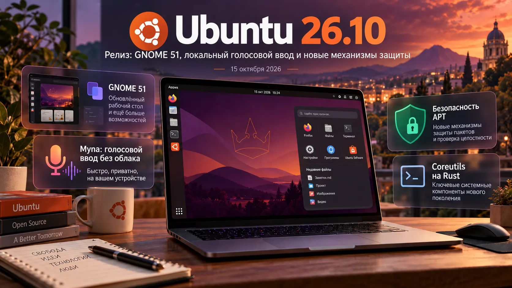 Ubuntu 26.10 — голосовой ввод без облака
