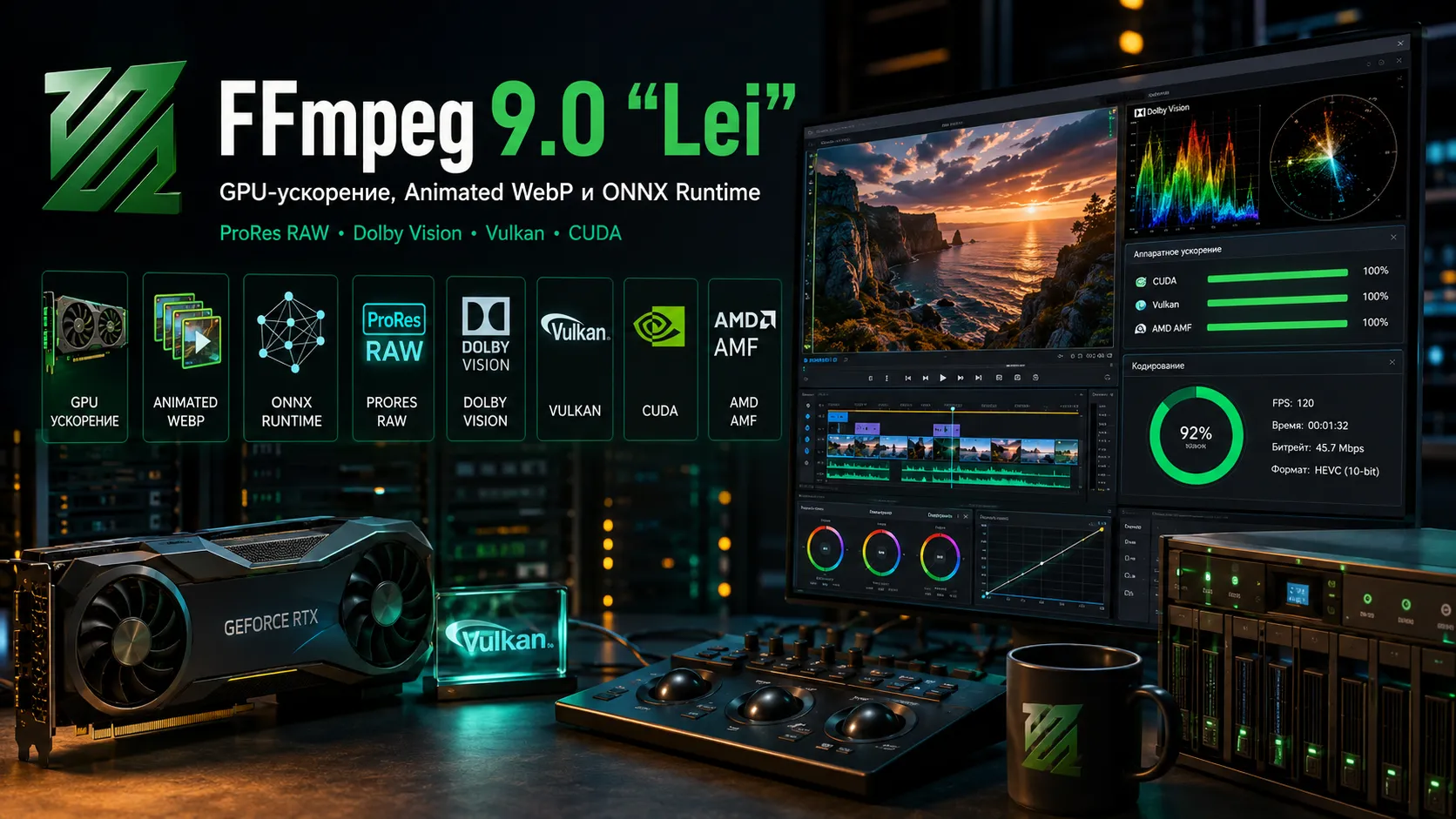 FFmpeg 9.0 «Lei» ускоряет обработку на GPU