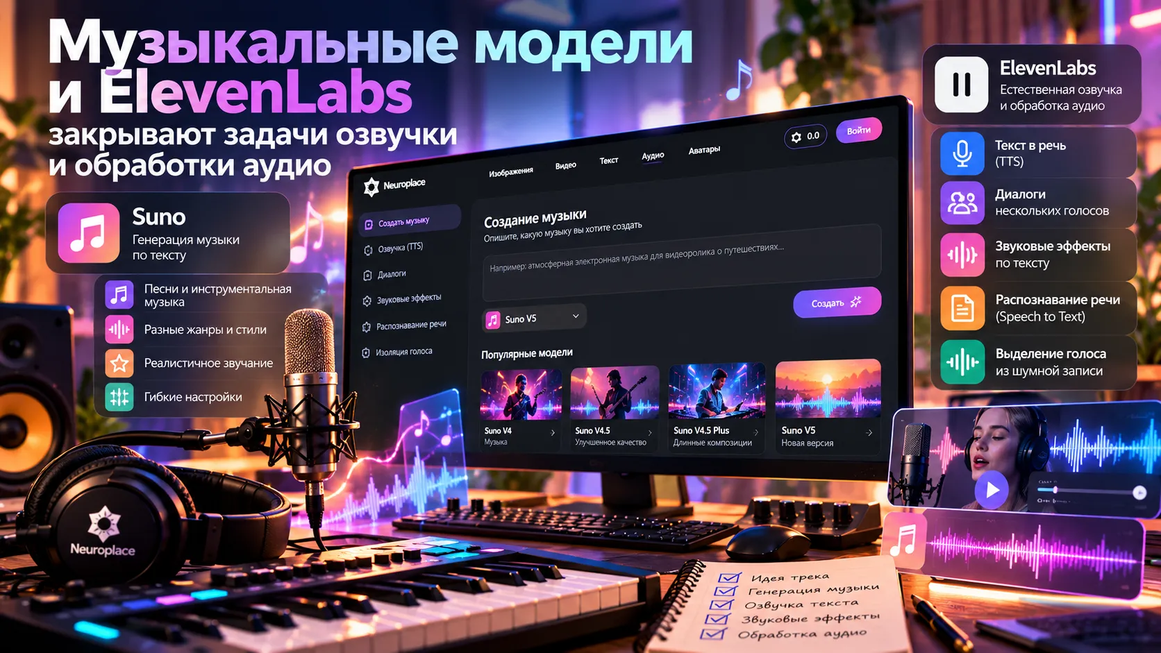Музыкальные модели и ElevenLabs