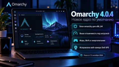 Omarchy 4.0.4 делает linux-omarchy штатным ядром — фокус на отзывчивости и совместимости