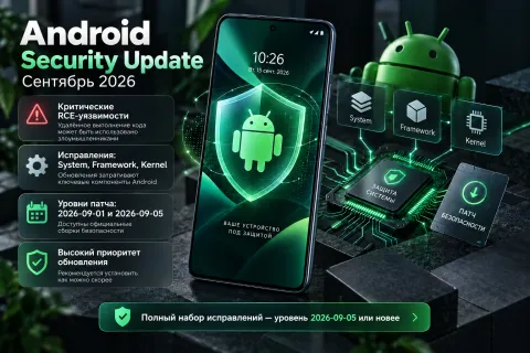 Android Security Update — сентябрь 2026 закрывает критические уязвимости удалённого выполнения кода