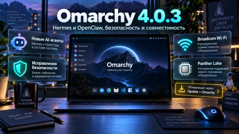 Omarchy 4.0.3 — интеграция Hermes и OpenClaw, новые исправления безопасности