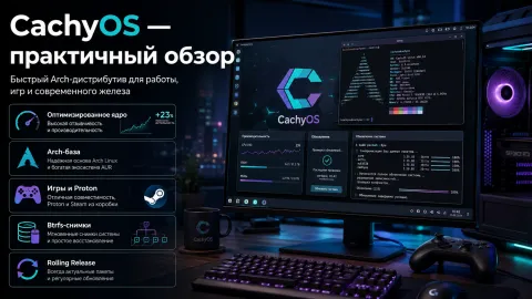 CachyOS — обзор Arch-дистрибутива для быстрого десктопа и игр