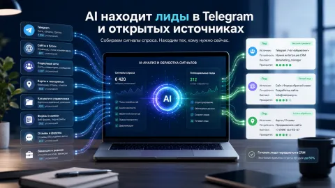 AI для поиска лидов — как Telegram и открытые источники помогают находить клиентов