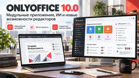 ONLYOFFICE 10.0 — DocSpace разделили на приложения, редакторы получили ИИ и новые инструменты