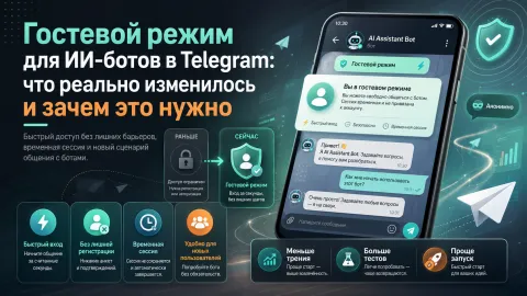 Гостевой режим для ИИ-ботов в Telegram: что реально изменилось и зачем это нужно
