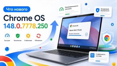 ChromeOS 148.0.7778.250 — важное обновление безопасности и свежие возможности Chrome 148