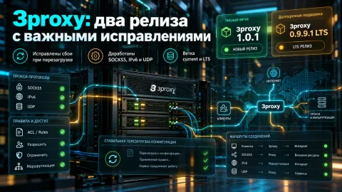3proxy 1.0.1 и 0.9.9.1 LTS — исправлены сбои при перезагрузке и ошибки SOCKS5