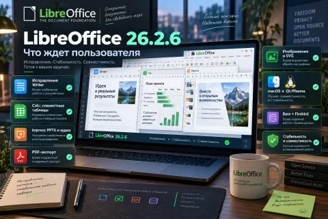 LibreOffice 26.2.6 — исправления Writer, Calc, Impress, PDF и стабильности