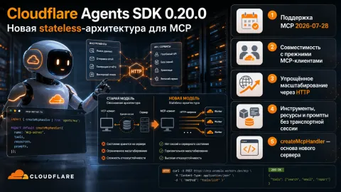Cloudflare Agents SDK 0.20.0 переводит MCP-серверы на stateless-архитектуру