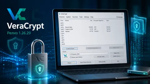 VeraCrypt 1.26.29 — шифрование контейнеров получило Argon2id и важные исправления безопасности
