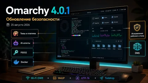Omarchy 4.0.1 — обновление безопасности закрывает риски в темах, плагинах, FIDO2 и Docker