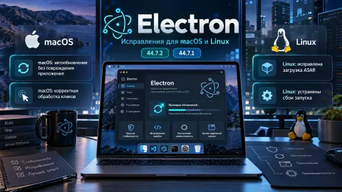 Electron исправил повреждение приложений при обновлении macOS и сбои запуска в Linux