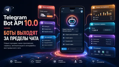 Telegram Bot API 10.0: боты выходят за пределы чата
