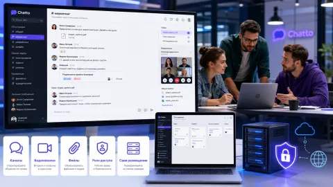 Chatto — самостоятельный командный чат с каналами, звонками и контролем над данными