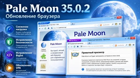 Pale Moon 35.0.2 снижает нагрузку от CSS :has и закрывает пять проблем безопасности