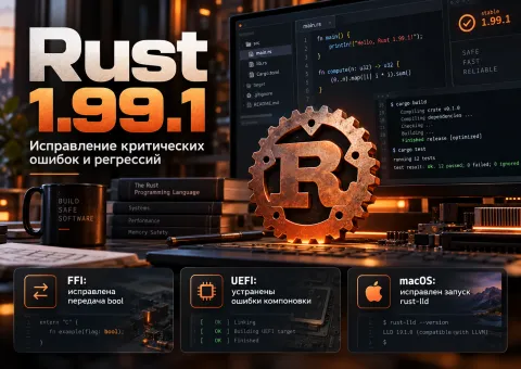 Rust 1.99.1 устранил ошибку передачи bool через FFI и сбои сборки UEFI