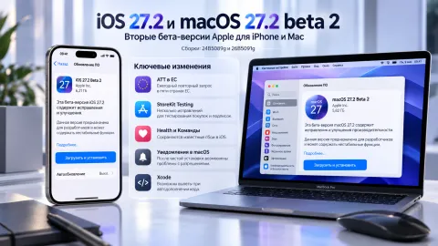 Apple выпустила iOS 27.2 и macOS 27.2 beta 2 — второй тестовый раунд пришёл через пять дней