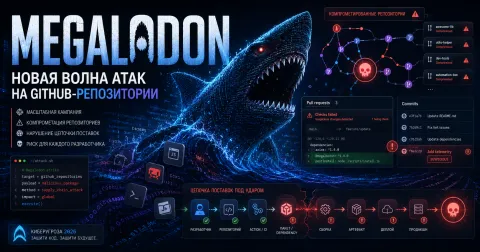 Megalodon — новая волна атак на GitHub-репозитории бьёт по CI/CD и секретам разработчиков