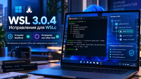 WSL 3.0.4 — Microsoft исправила риск зависаний при завершении Linux-контейнеров