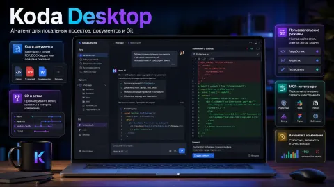 Koda Desktop — AI-агент для локальных проектов, документов и Git в одном окне
